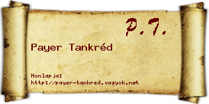 Payer Tankréd névjegykártya